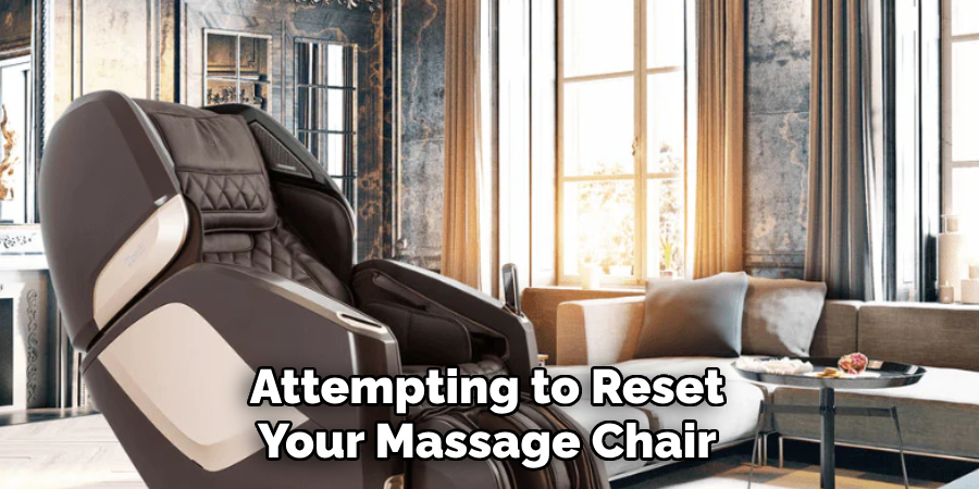 Attempting to Reset Your Massage Chair