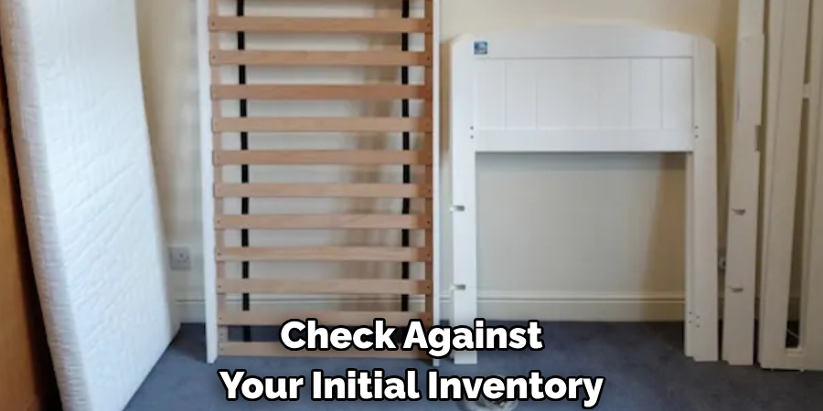 Check Against Your Initial Inventory