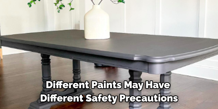 Different Paints May Have Different Safety Precautions