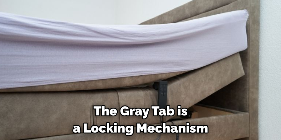 The Gray Tab is a Locking Mechanism