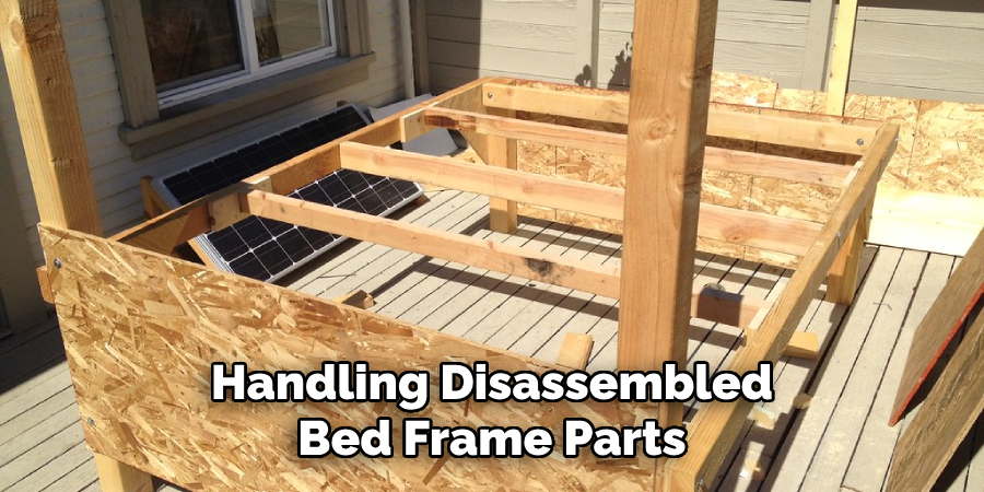 Handling Disassembled Bed Frame Parts