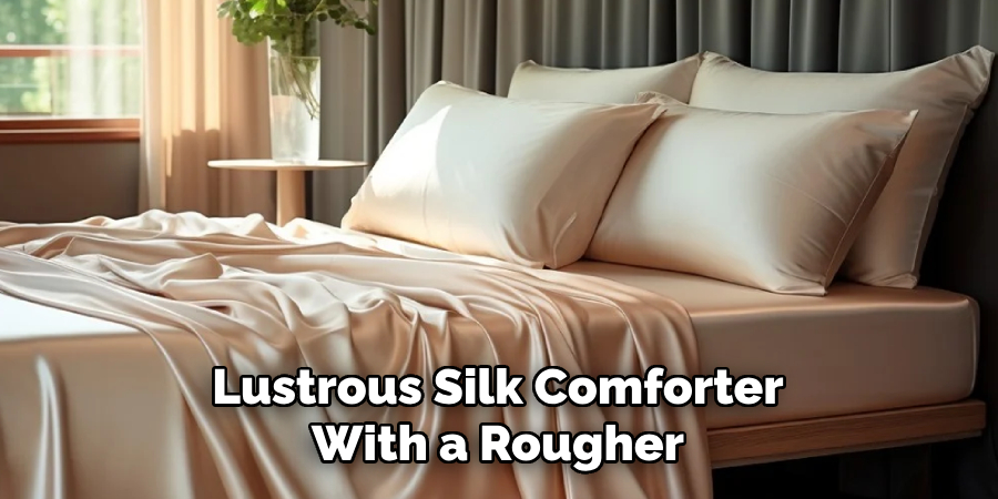 Lustrous Silk Comforter With a Rougher