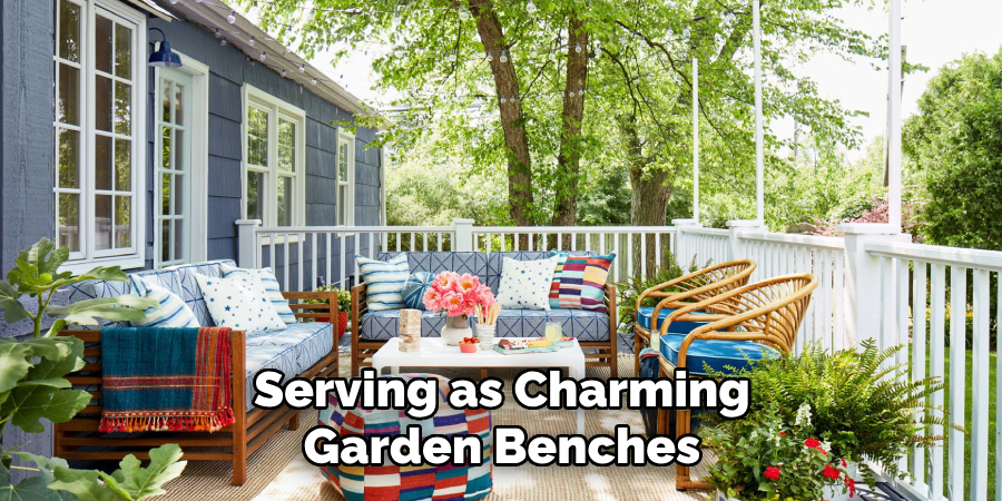 Serving as Charming Garden Benches