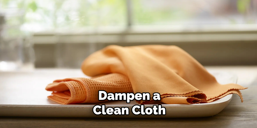 Dampen a Clean Cloth 