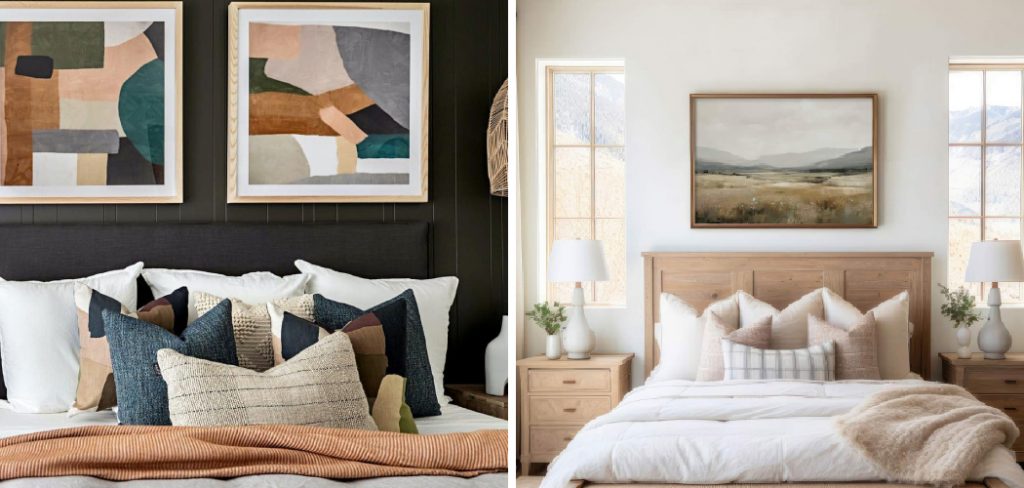 How to Hang Pictures above Bed