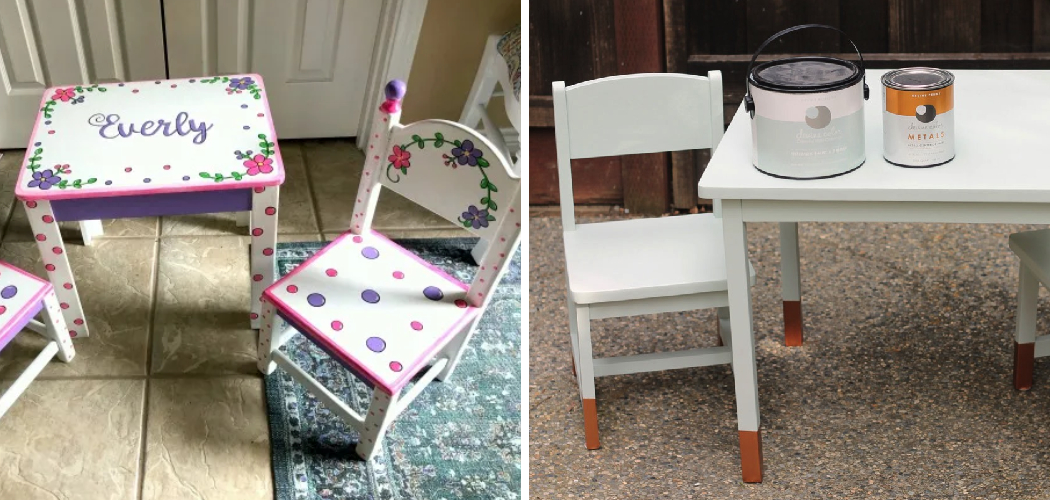 How to Paint Children's Table and Chairs