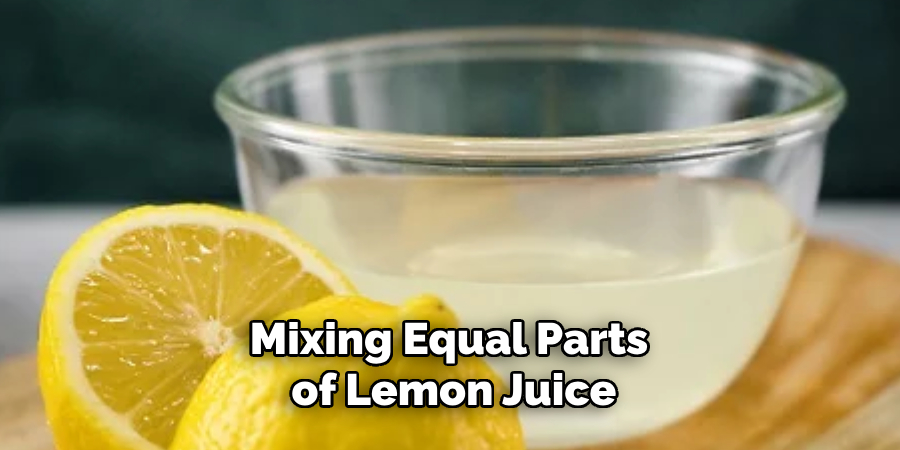 Mixing Equal Parts of Lemon Juice