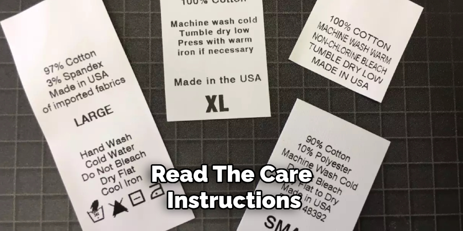 Read the Care Instructions