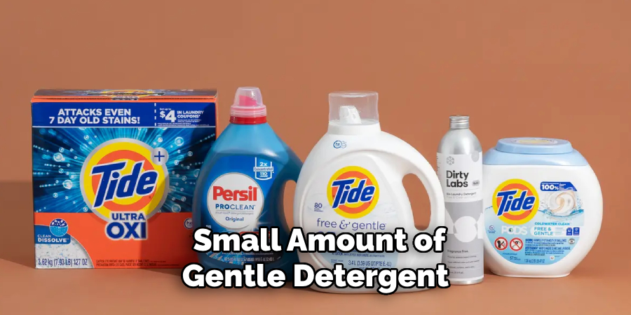 Small Amount of Gentle Detergent 