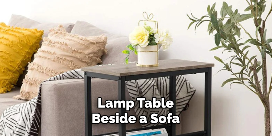 Lamp Table Beside a Sofa