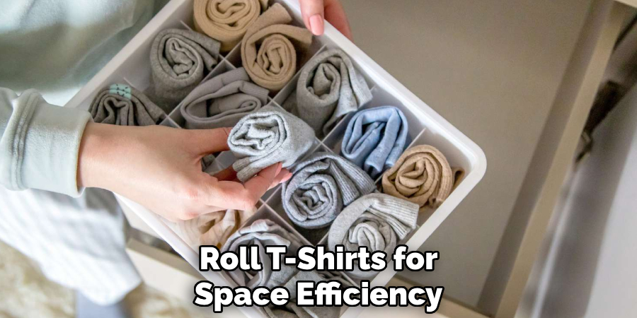 Roll T-Shirts for Space Efficiency