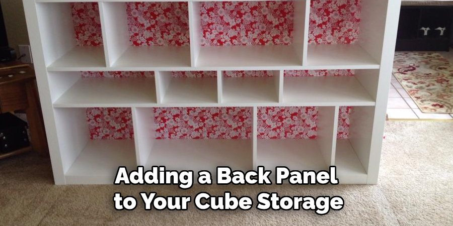 Adding a Back Panel to Your Cube Storage