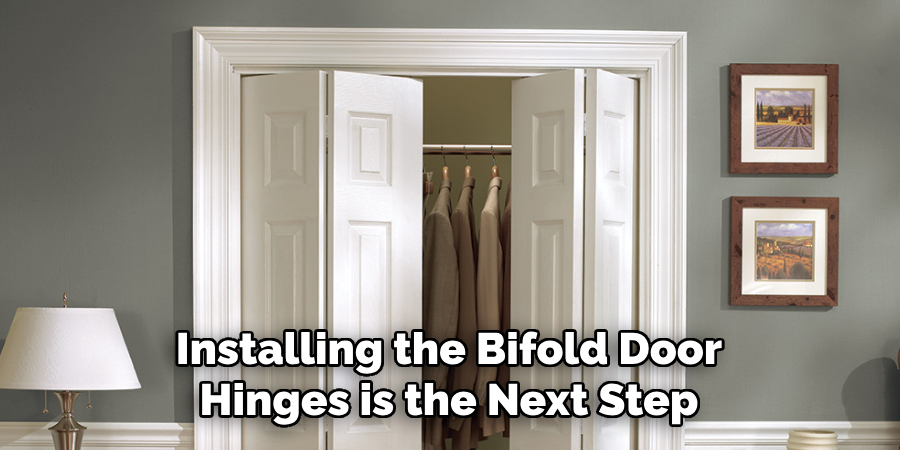 Installing the Bifold Door Hinges is the Next Step