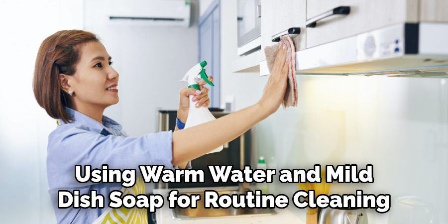 Using Warm Water and Mild Dish Soap for Routine Cleaning