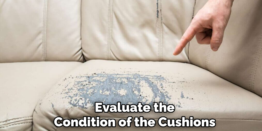 Evaluate the
Condition of the Cushions