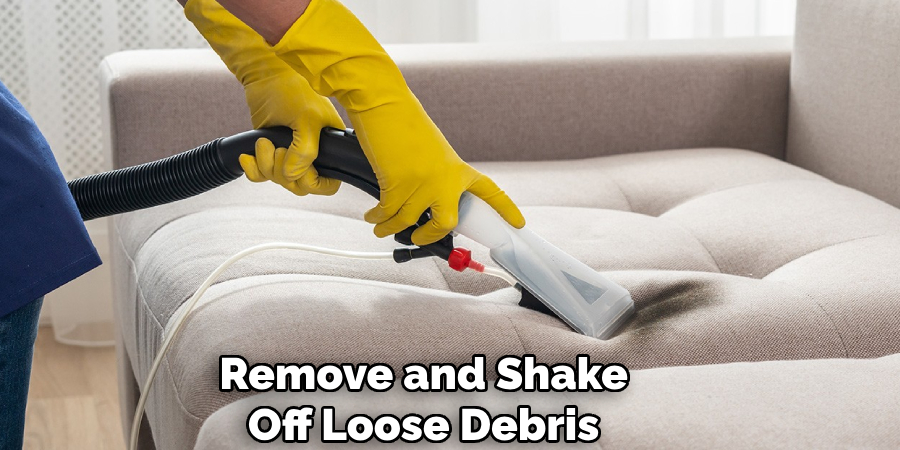 Remove and Shake
Off Loose Debris