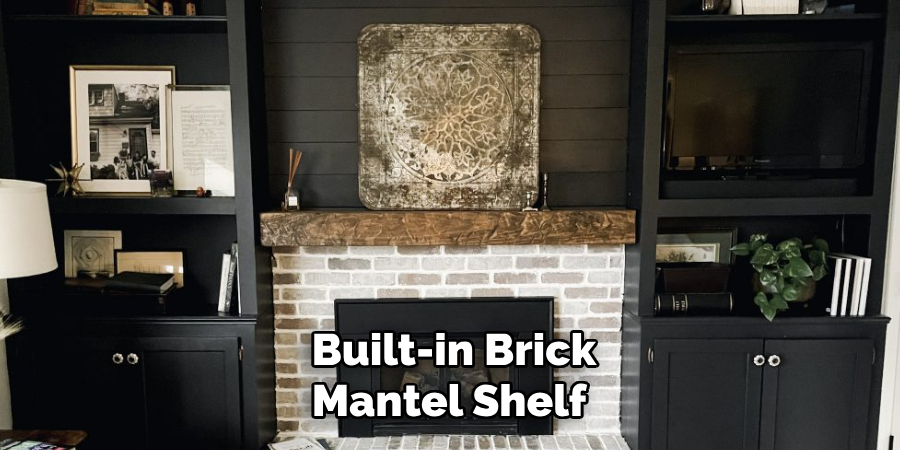 Built-in Brick Mantel Shelf