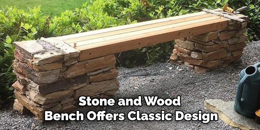 Stone and Wood 
Bench Offers Classic Design