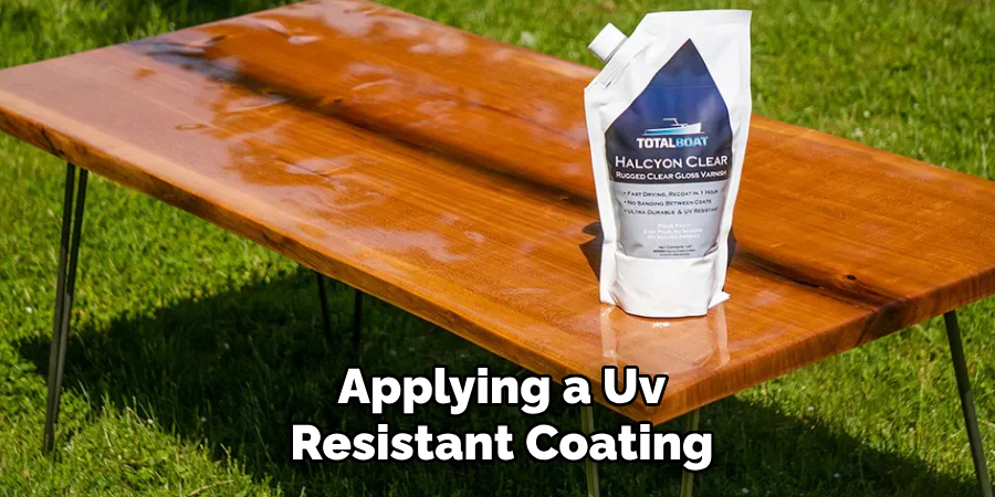 applying a UV-resistant coating