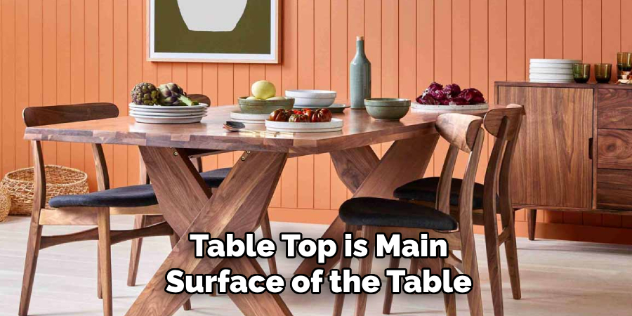 Table Top is Main
Surface of the Table