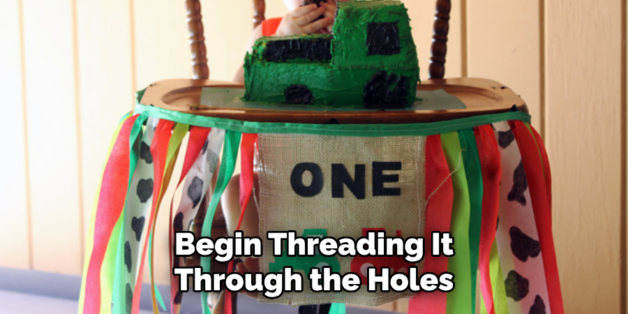 Begin Threading It Through the Holes
