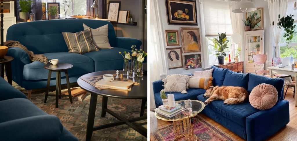 How to Style a Blue Couch