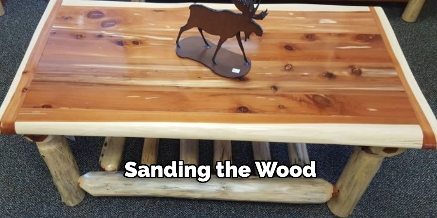 Sanding the Wood