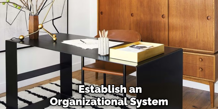 Establish an
Organizational System