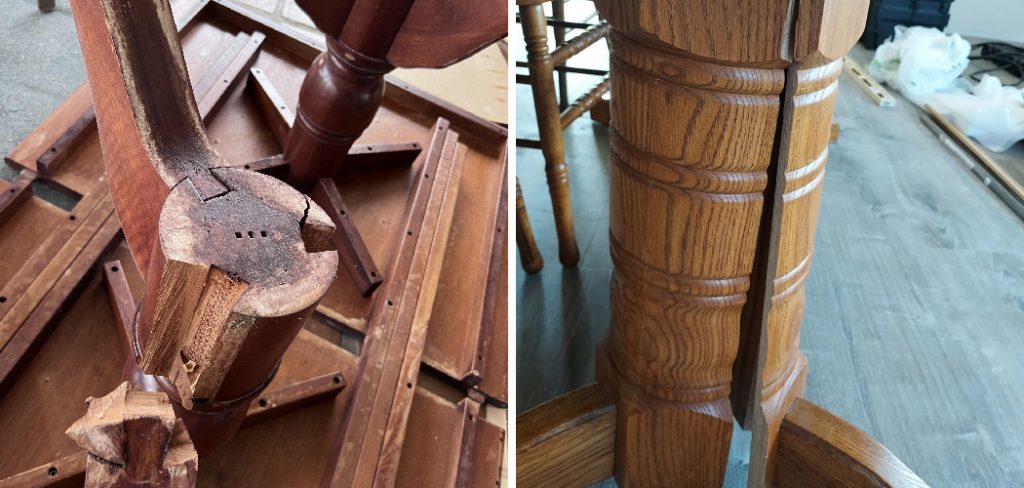 How to Fix a Broken Pedestal Table Leg