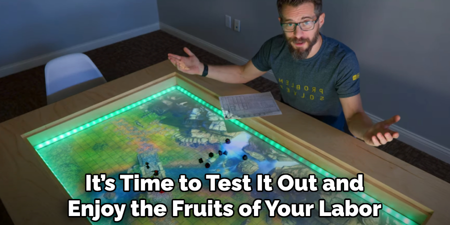 It’s Time to Test It Out and
Enjoy the Fruits of Your Labor