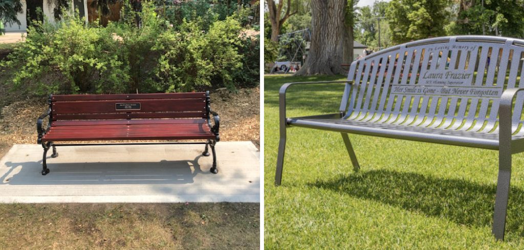 How to Dedicate a Park Bench