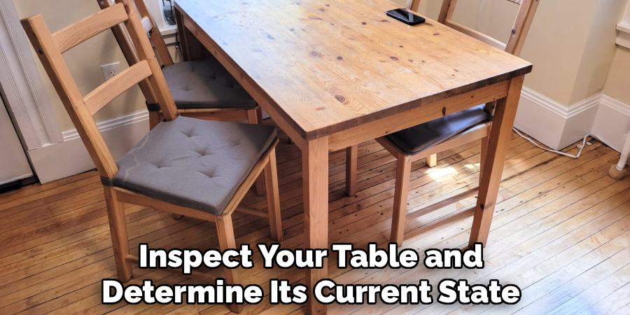 Inspect Your Table and
Determine Its Current State