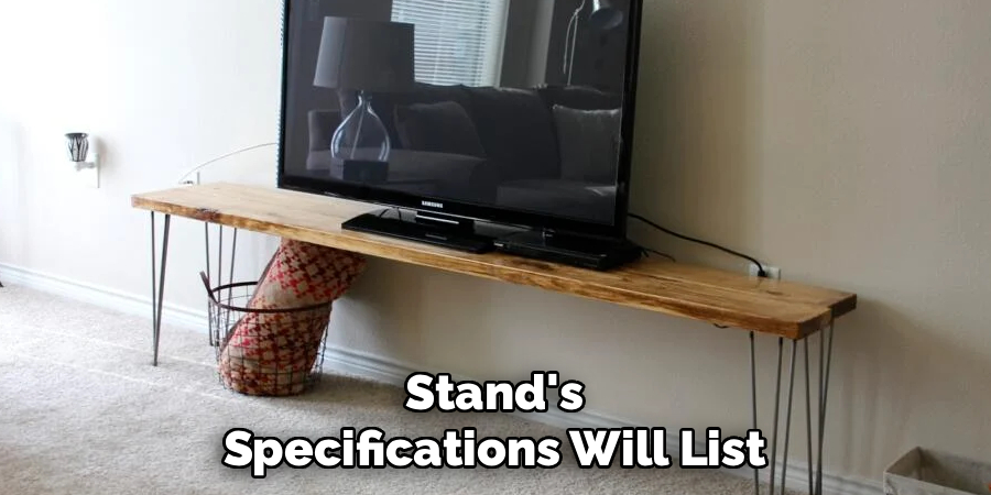 Stand's Specifications Will List